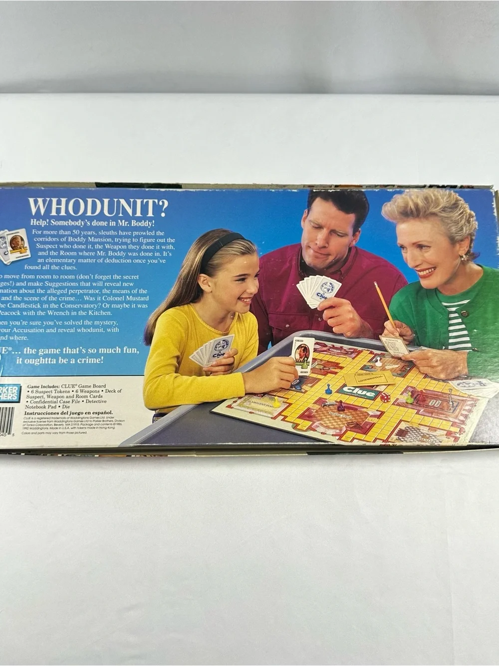 Parker Brothers Vintage CLUE Board Game 1992, Family Game Night Fun, Nostalgic
